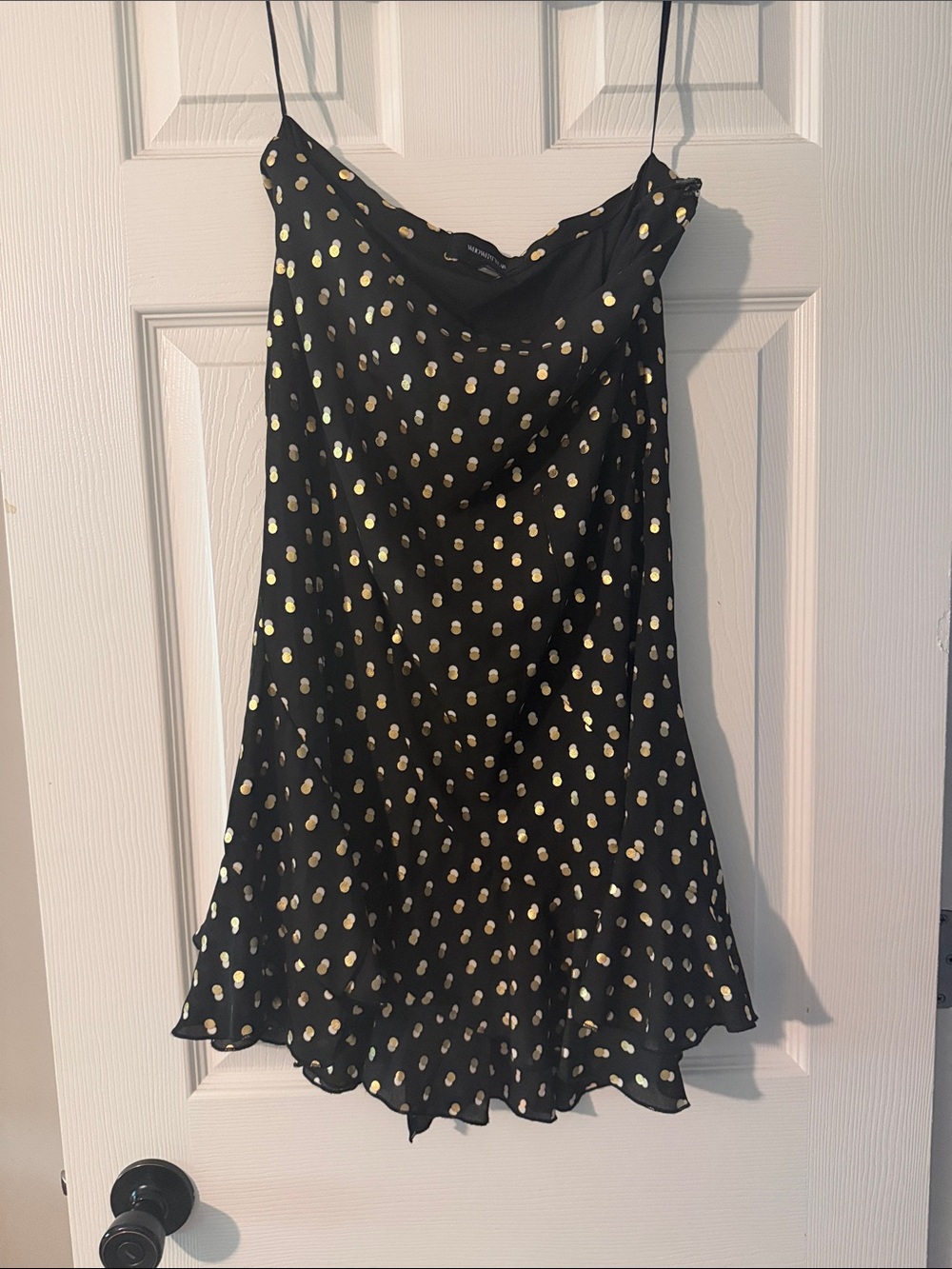 Who What Wear Black Skirt with Gold Dot Print — Flattering Skater Style